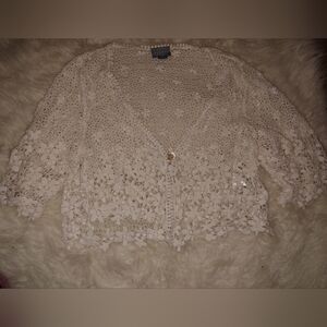Elegant Cream Lace Women's Top